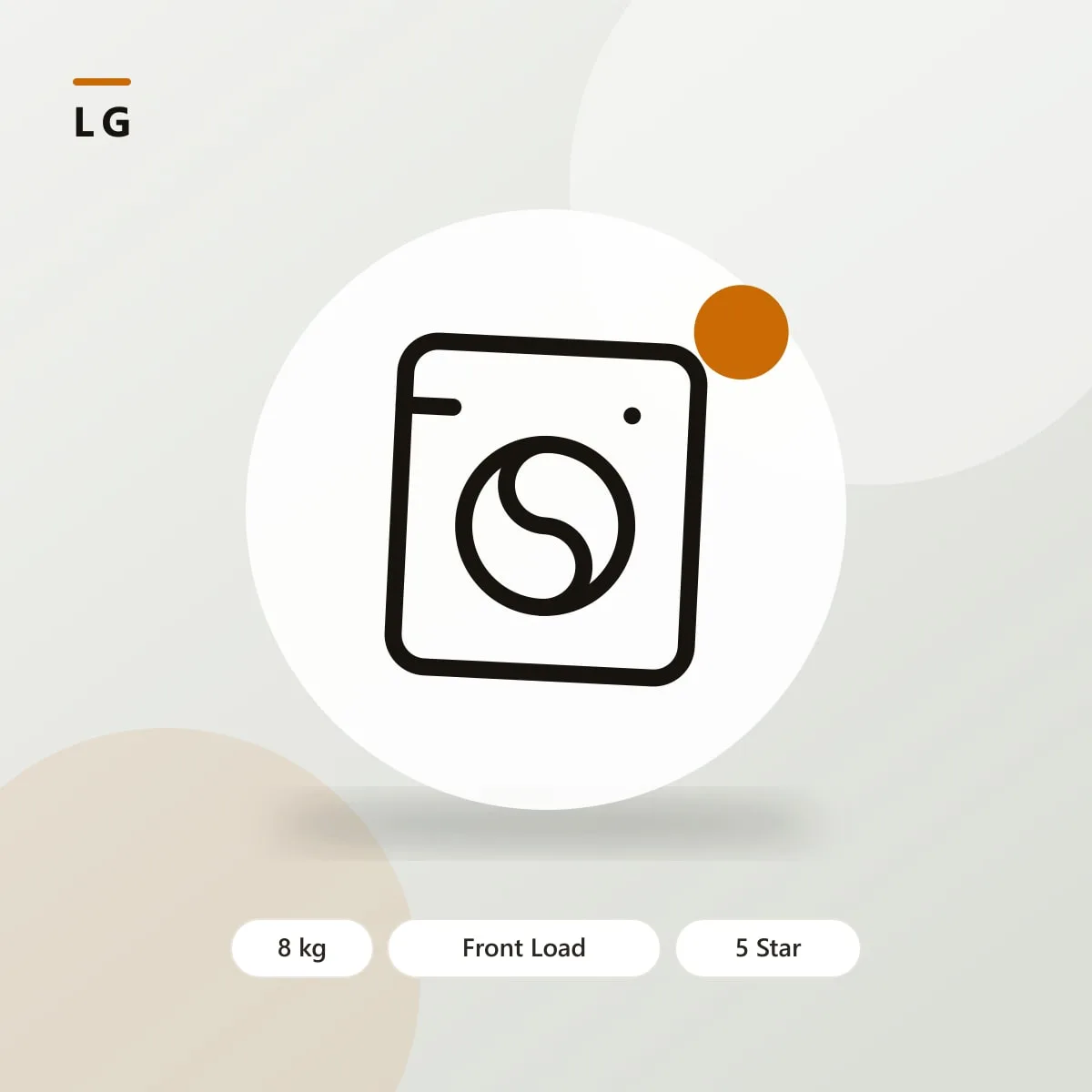 LG 8 kg 5 Star Front Load Washing Machine with AI Direct Drive