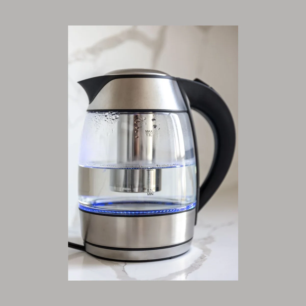 Philips HD9350 1.7L Glass Electric Kettle with LED Light