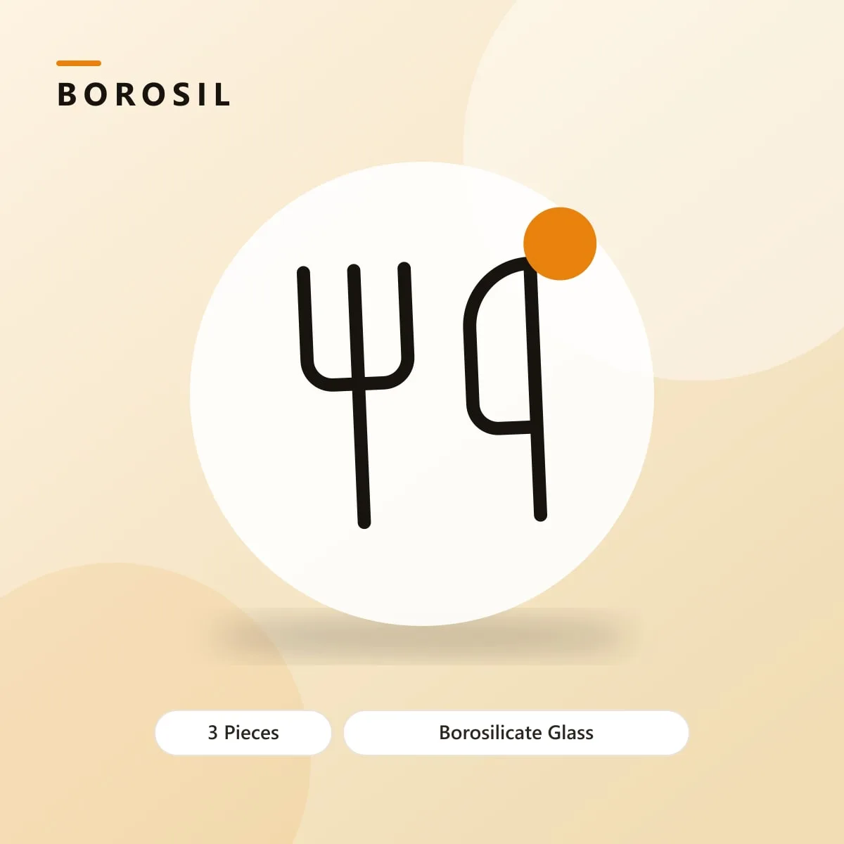 Borosil Klip-N-Store Glass Containers, Set of 3
