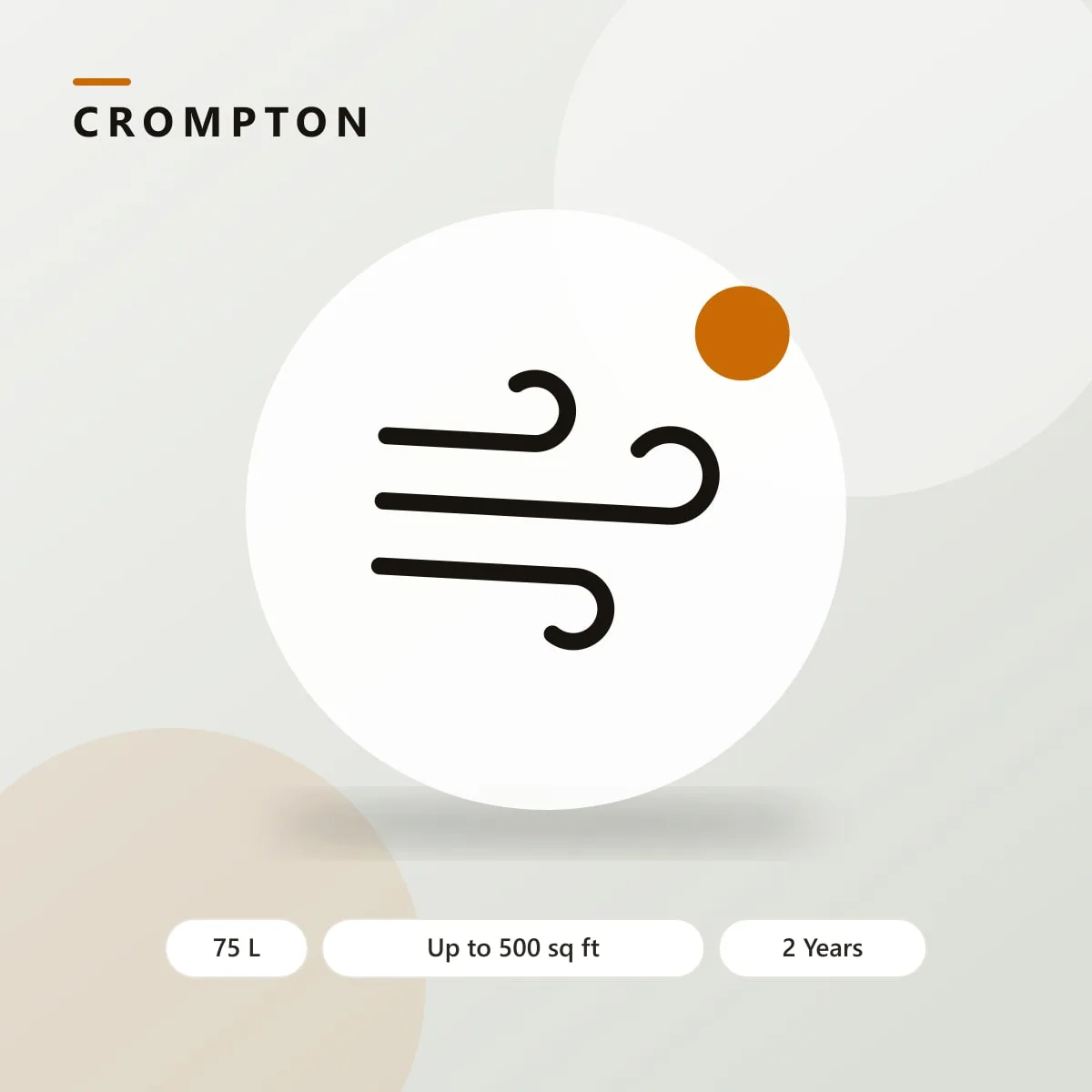 Crompton Ozone 75L Desert Air Cooler with Honeycomb Pads